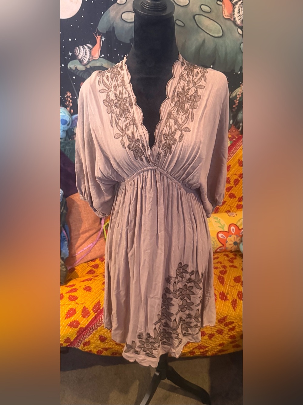 Forever  Tan  Embroidered Label Top